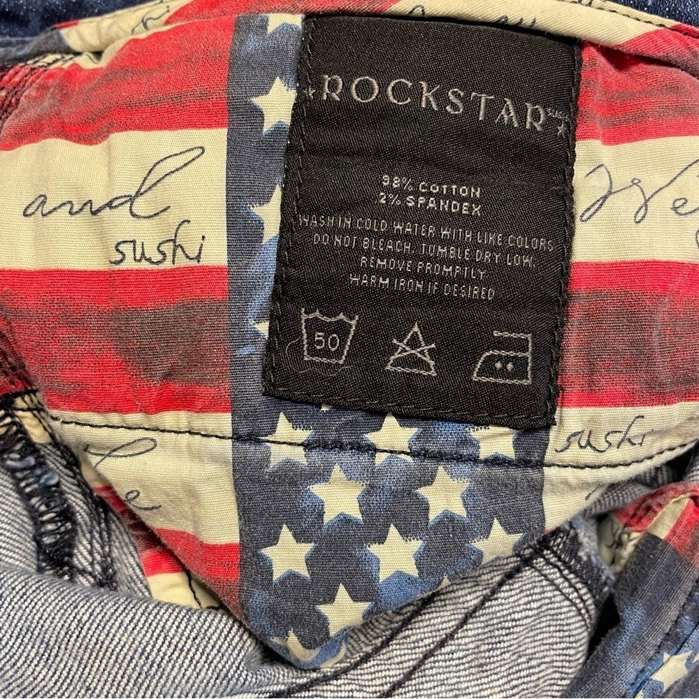 Rockstar Sushi Moto Jeans stretch skinny womens 28 - Picture 10 of 14